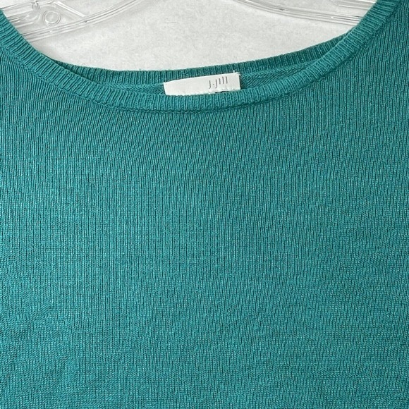 J. Jill Womens Size Medium Turquoise Blue/Green Stretch Long Sleeve Blouse Top - Picture 12 of 12